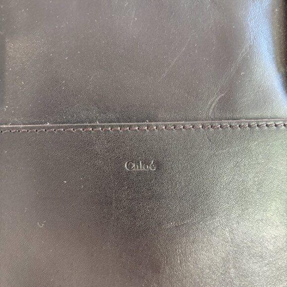 CHLOE  Calfskin Medium Alice Satchel Husky White and Black - Picture 14 of 15